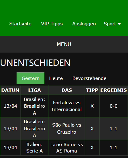 gewonnene Wettscheine
