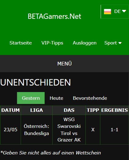 gewonnene Wettscheine