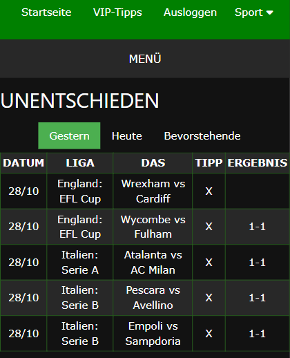 vip Wettscheine gewonnen