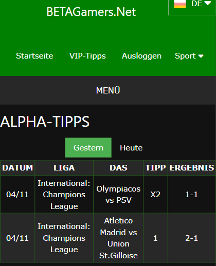 vip Wettscheine gewonnen