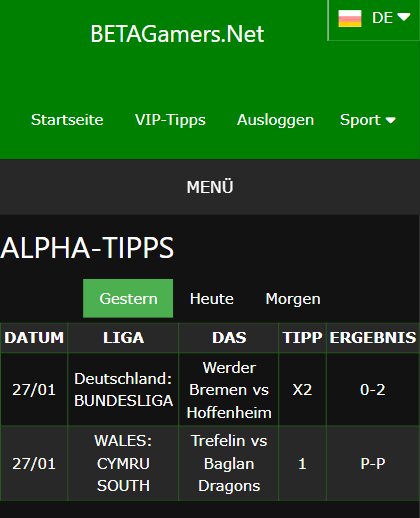 gewonnene Wettscheine