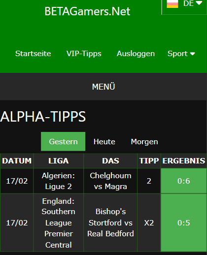 vip Wettscheine gewonnen