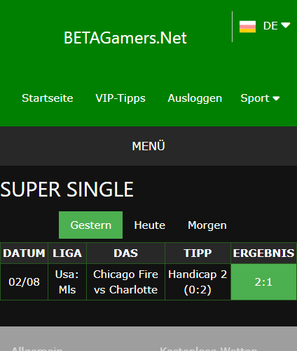 vip Wettscheine gewonnen