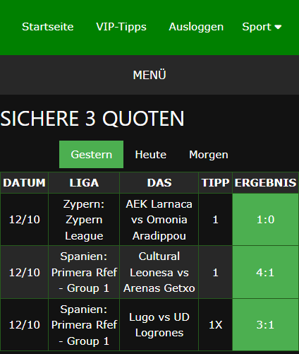 gewonnene Wettscheine